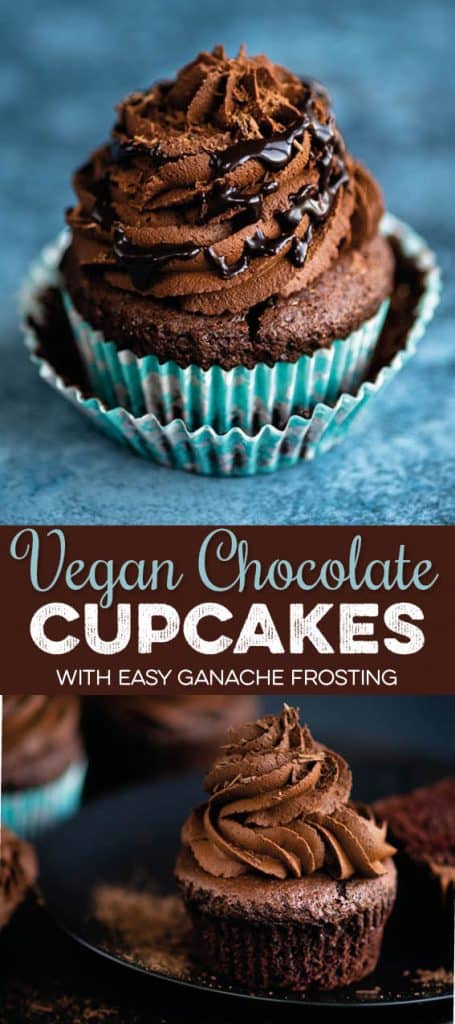 Vegan chocolate cupcakes pin