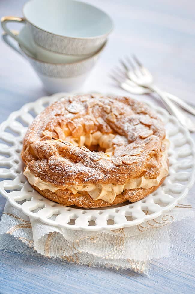 Mini Paris Brest - crisp choux pastry filled with praline cream
