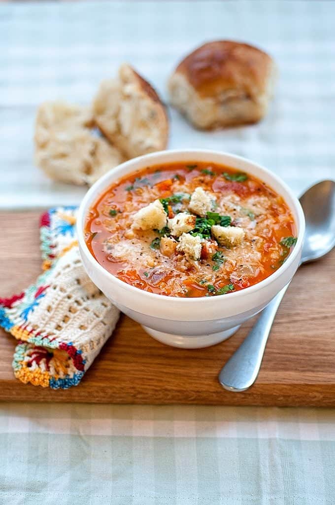 Hearty, budget friendly and healthy, minestrone soup is perfect for a warming lunch or dinner. Make a big batch and use my easy freezer hack to store.