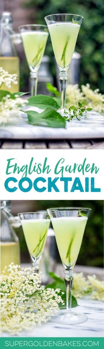 The English Garden | A sophisticated and elegant gin-based cocktail | Supergolden Bakes