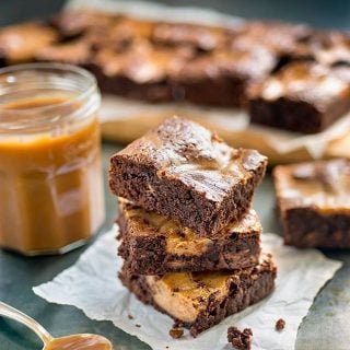 Intensely chocolatey with a hint of coffee and cheesecake caramel swirls, these brownies certainly have plenty of wow factor!