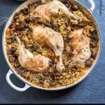 This one-pot chicken and rice casserole with wild mushrooms and chestnuts is packed with flavour. A fantastic comfort food dish the whole family will love.