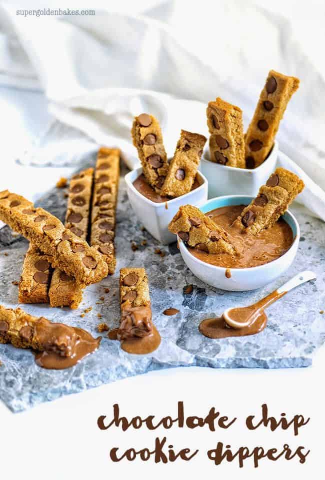 Chocolate Chip Cookie Dippers - Supergolden Bakes
