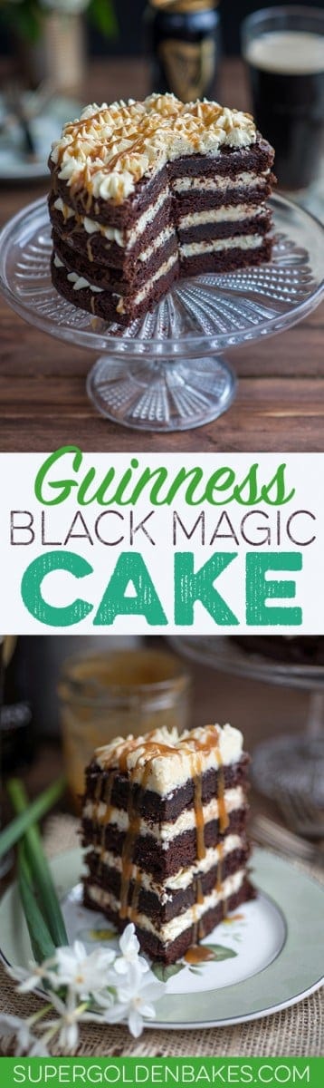 Guinness Black Magic Cake with ermine frosting and whiskey caramel