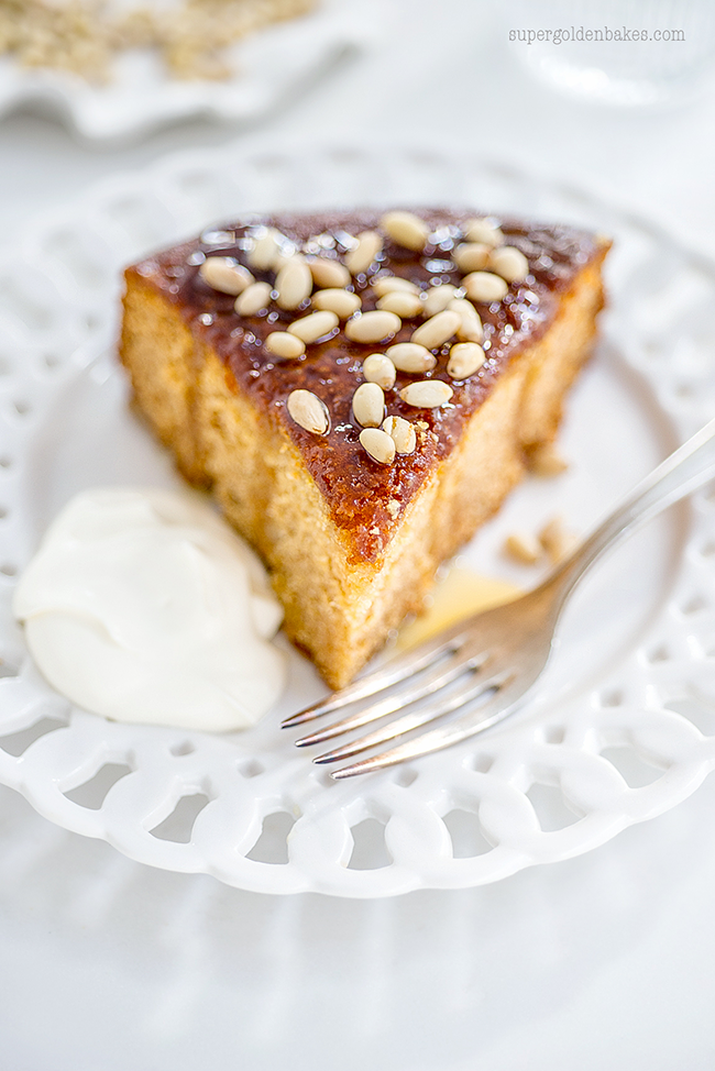 Greek Honey and pine nut cake 