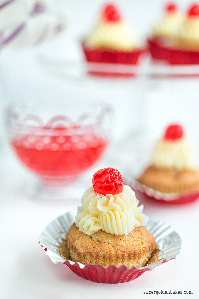 These easy and cheerful cherry vanilla cupcakes Red Nose Day cupcakes are pefect for baking with children. 