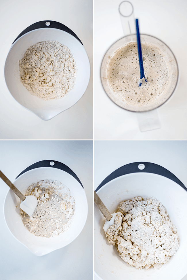 collage showing process of making croissant dough