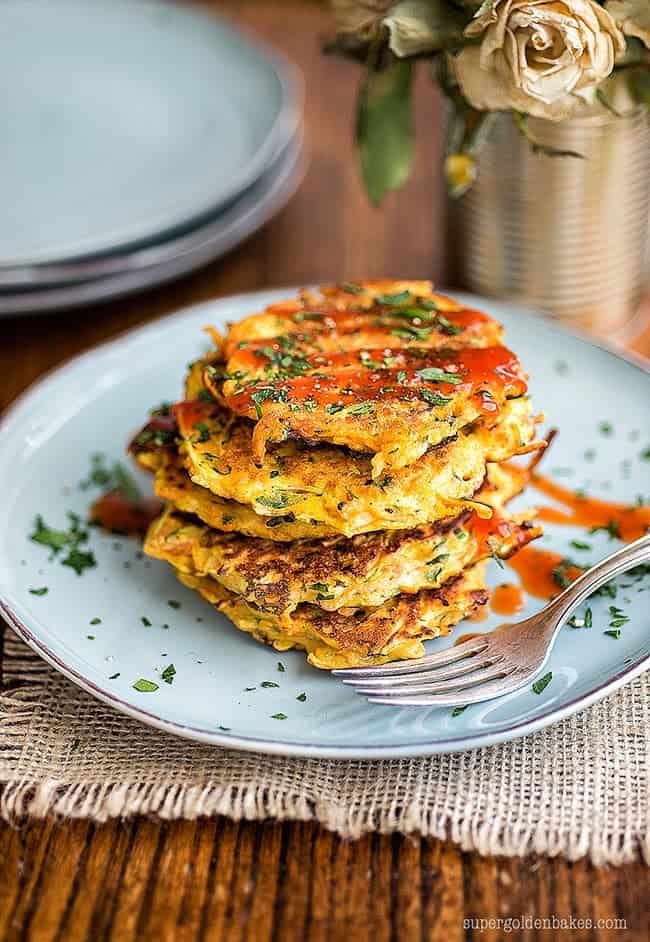 Spicy vegetable pancakes | Supergolden Bakes