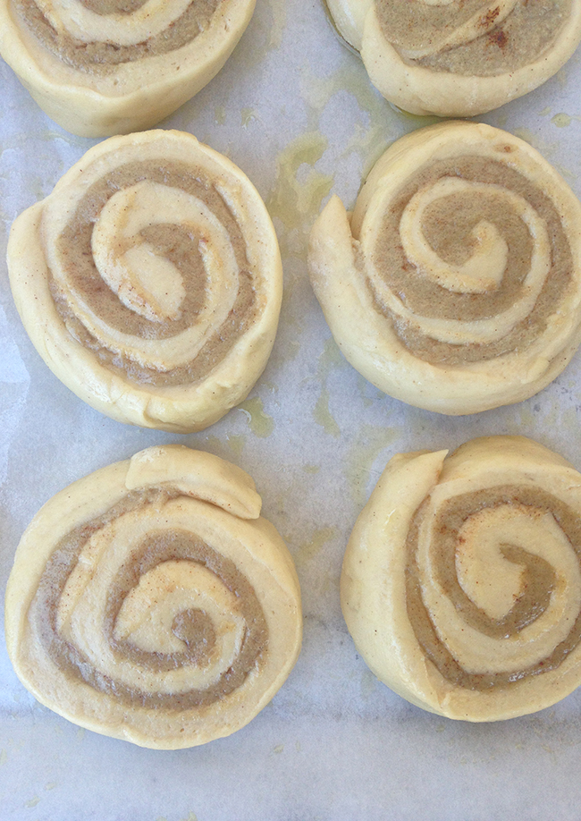 Sweet and sticky honey tahini rolls