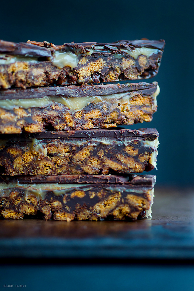 Chocolate Caramel Tiffin Bars | Supergolden Bakes