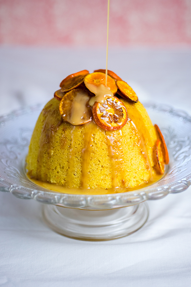 Slow Cooker Orange and Almond Steamed Pudding with Toffee Sauce | Supergolden Bakes #crockpot #steamedpudding