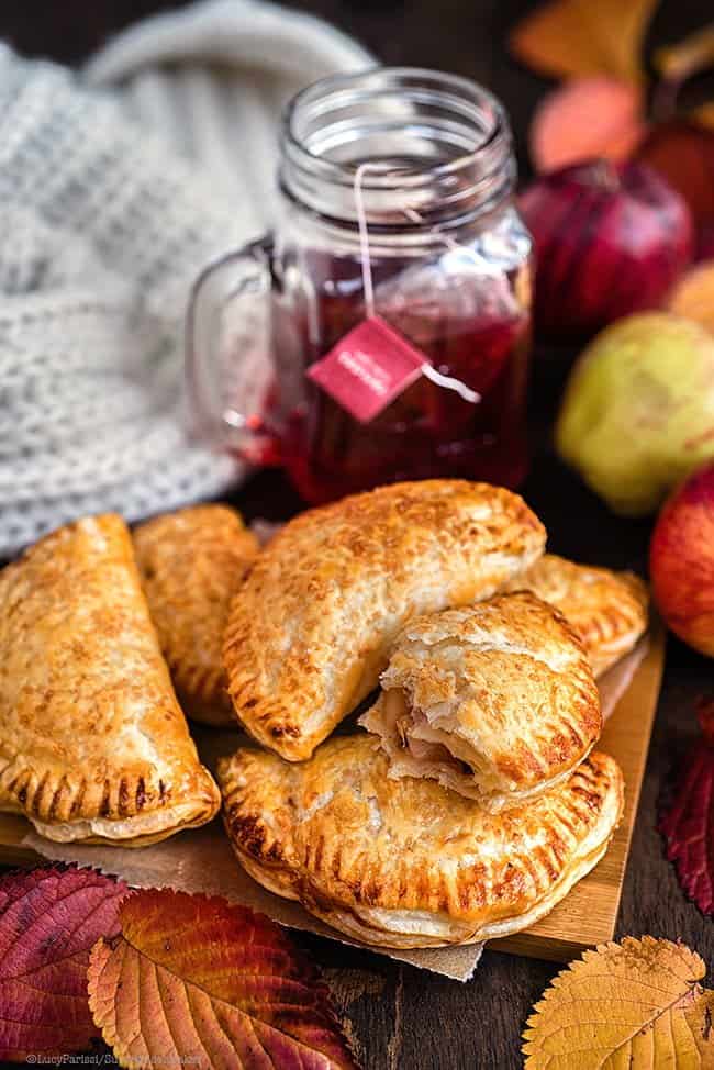 Easy spiced apple turnovers with puff pastry