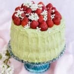 Matcha pairs so well with strawberries. This matcha and strawberry layer cake looks spectacular and tastes absolutely delicious.