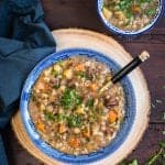 Slow cooker beef and barley soup - easy, hearty and delicious!