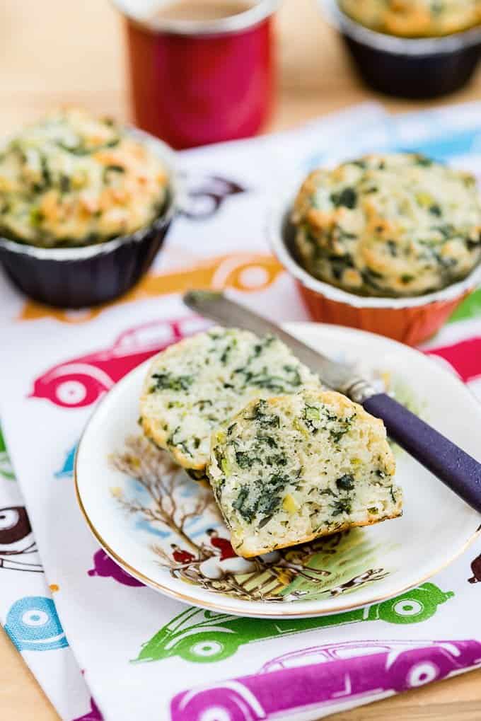 Spinach and feta (spanakopita) savoury muffins