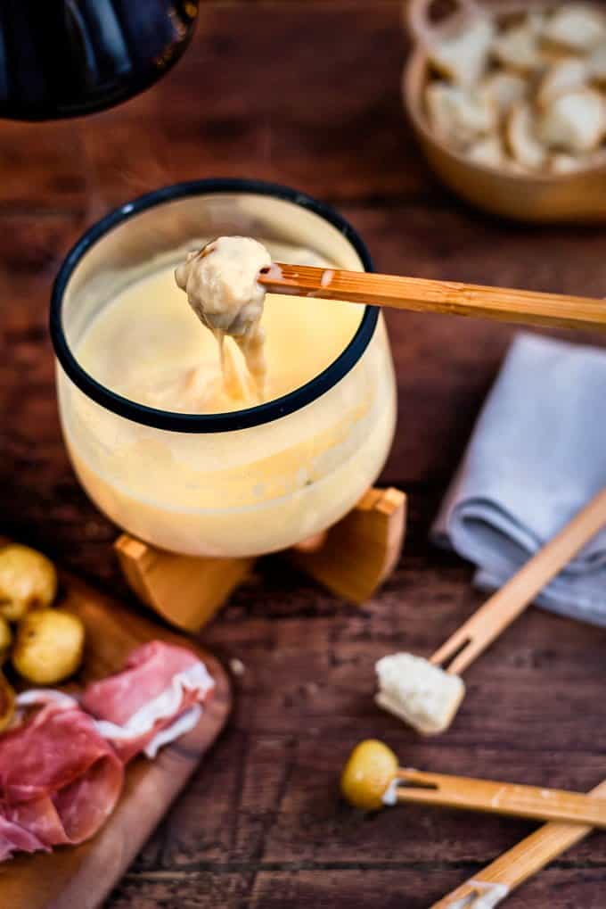 Traditional Swiss Cheese Fondue - perfect for entertaining