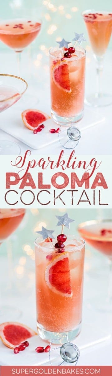 New Year's Eve Cocktails: the Sparkling Paloma and French Kiss - perfect for getting the party started!