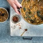 Healthy and hearty, this vegan lentil, sweet potato and kale soup will keep you warm and happy this winter.
