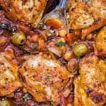 This Spanish-style chicken stew with chorizo, olives and chickpeas is simply packed with flavour.