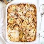This savoury croissant pudding with Comté cheese and bacon is perfect for feeding a crowd on special occasions! Perfect for breakfast or brunch.