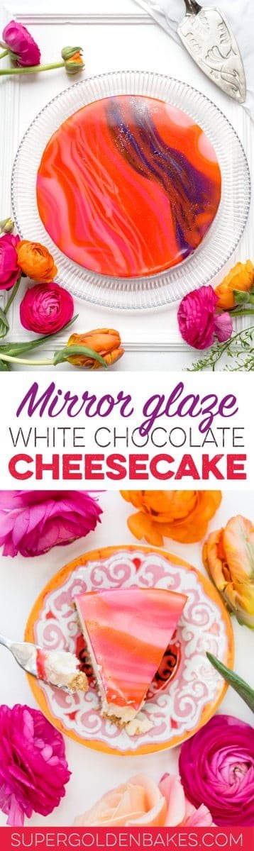 Mirror glaze cheesecake
