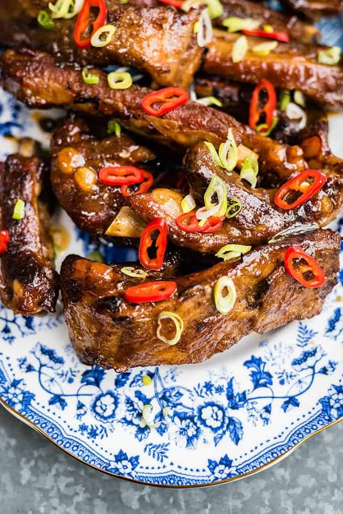 These five spice slow cooker teriyaki ribs are tender, sticky and irresistible! Cook in your crockpot and put under the grill for maximum deliciousness.