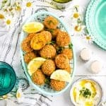 Make these carrot falafel with tahini yogurt dipping sauce to serve as a shared plate or for a vegetarian lunch. Delicious and so easy!