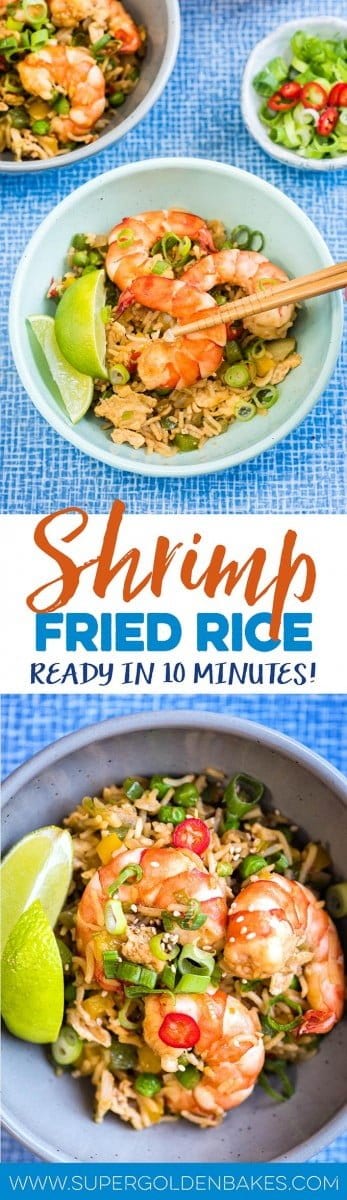 Making this 10-minute shrimp fried rice could not be easier and it tastes miles better than takeaway. An excellent midweek meal that's sure to become a family favourite.