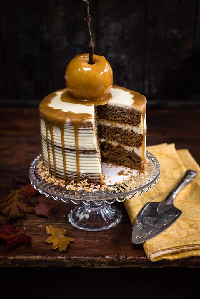 Spiced apple layer cake with mascarpone frosting | Supergolden Bakes