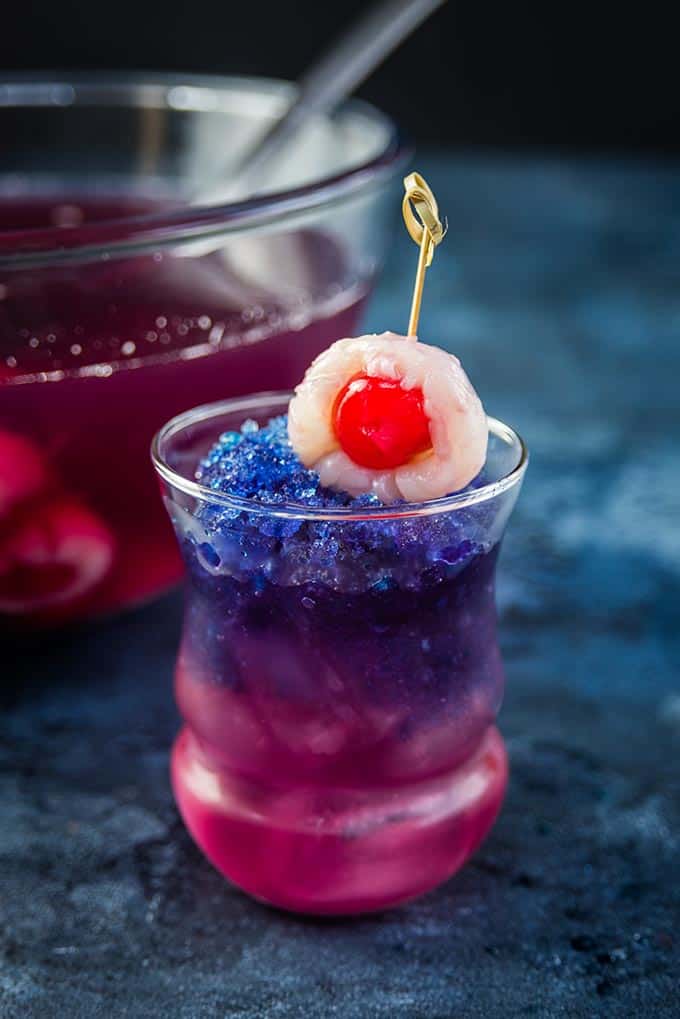 Purple People Eater Halloween cocktail
