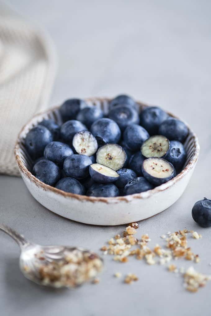 small bowl of blueberries