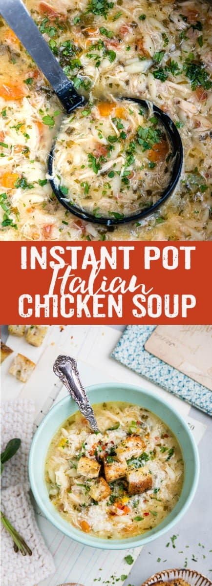 This pressure cooker Italian chicken soup has an incredible depth of flavor, is plentiful and healthy and will soon be It will become one of the favorites of the family. An excellent recipe for those new to pressure cooking!
