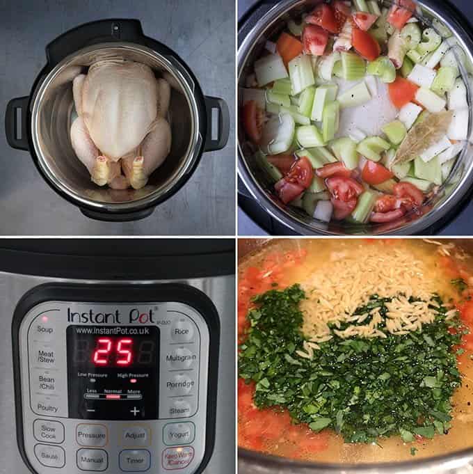 How to make Italian chicken soup in a pressure cooker (instant pot)