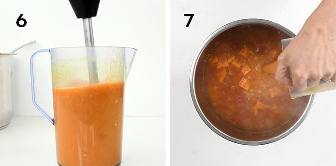 Red lentil soup collage