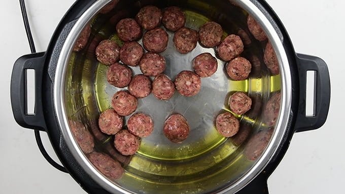 Sausage meatballs in the Instant Pot