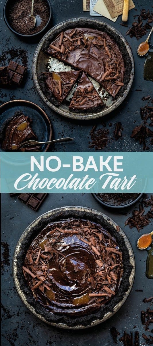 Amazing no-bake salted caramel chocolate tart
