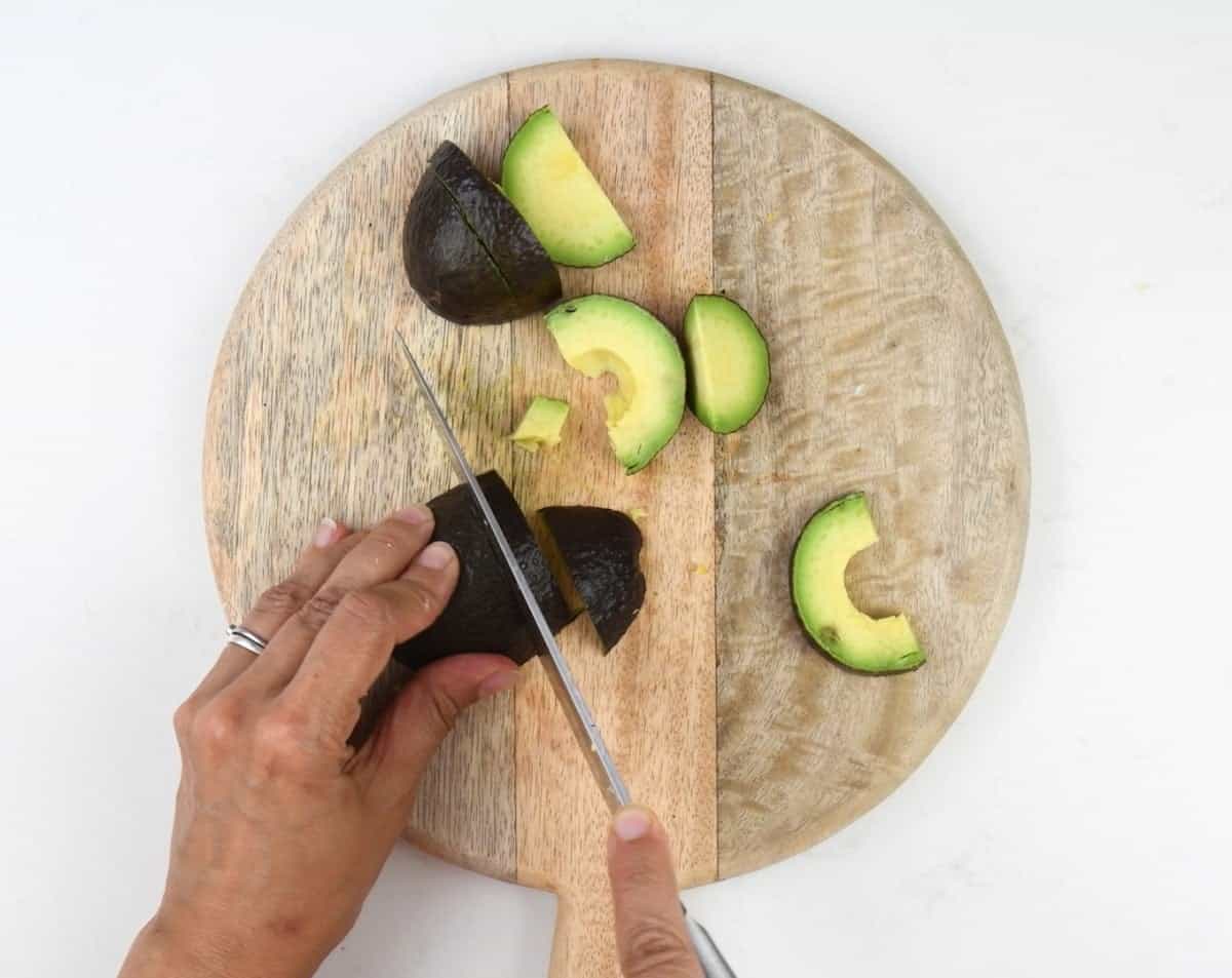 Slicing avocados