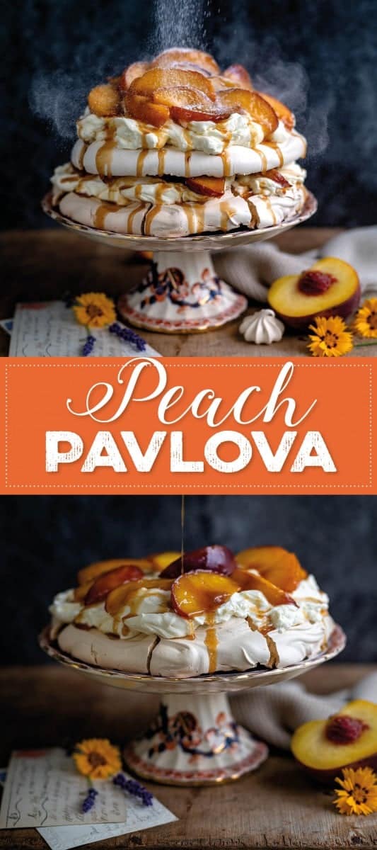 Peach pavlova pin