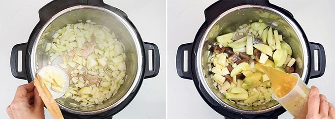 Making pork casserole in the Instant Pot
