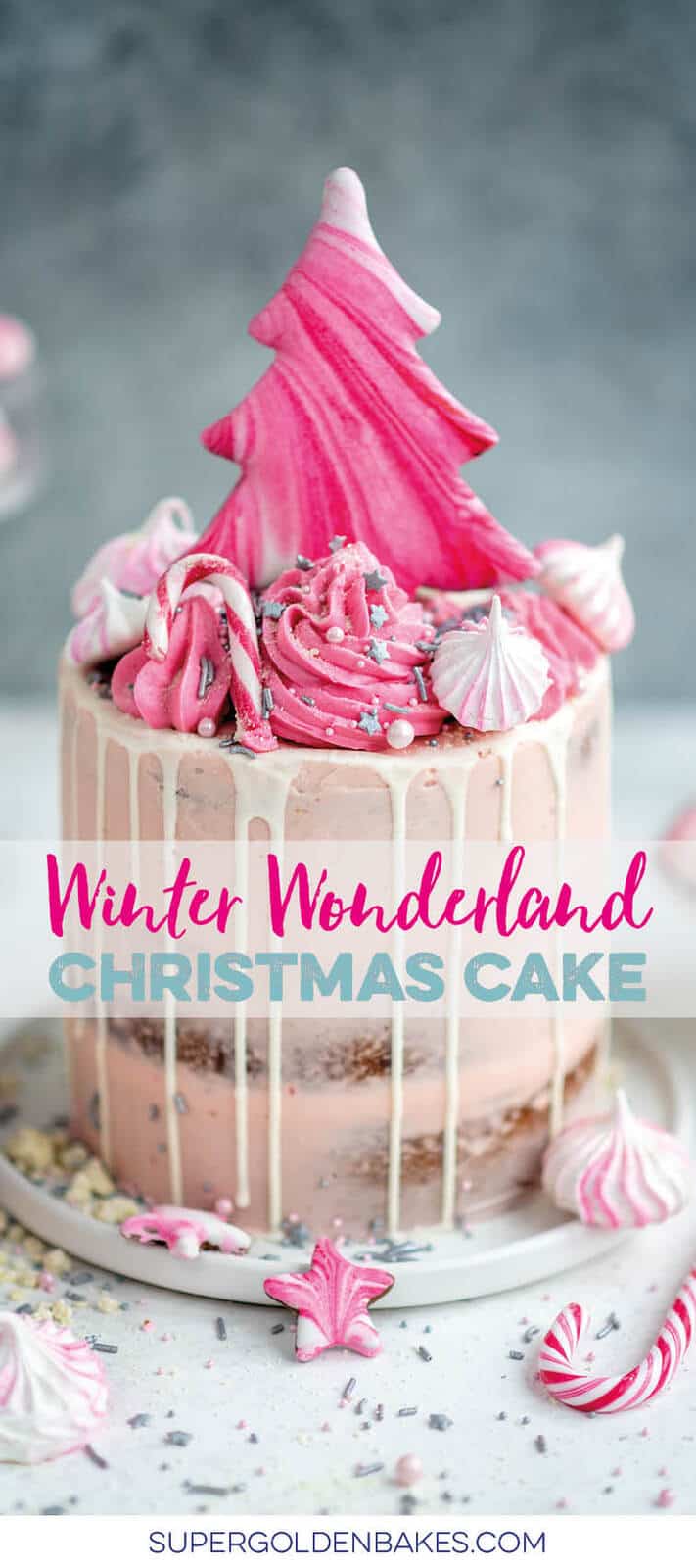 Showstopping cranberry Christmas cake