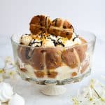 Easter Hot Cross Buns trifle in a bowl