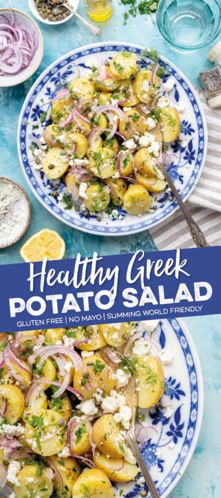 Collage pin Greek Potato Salad