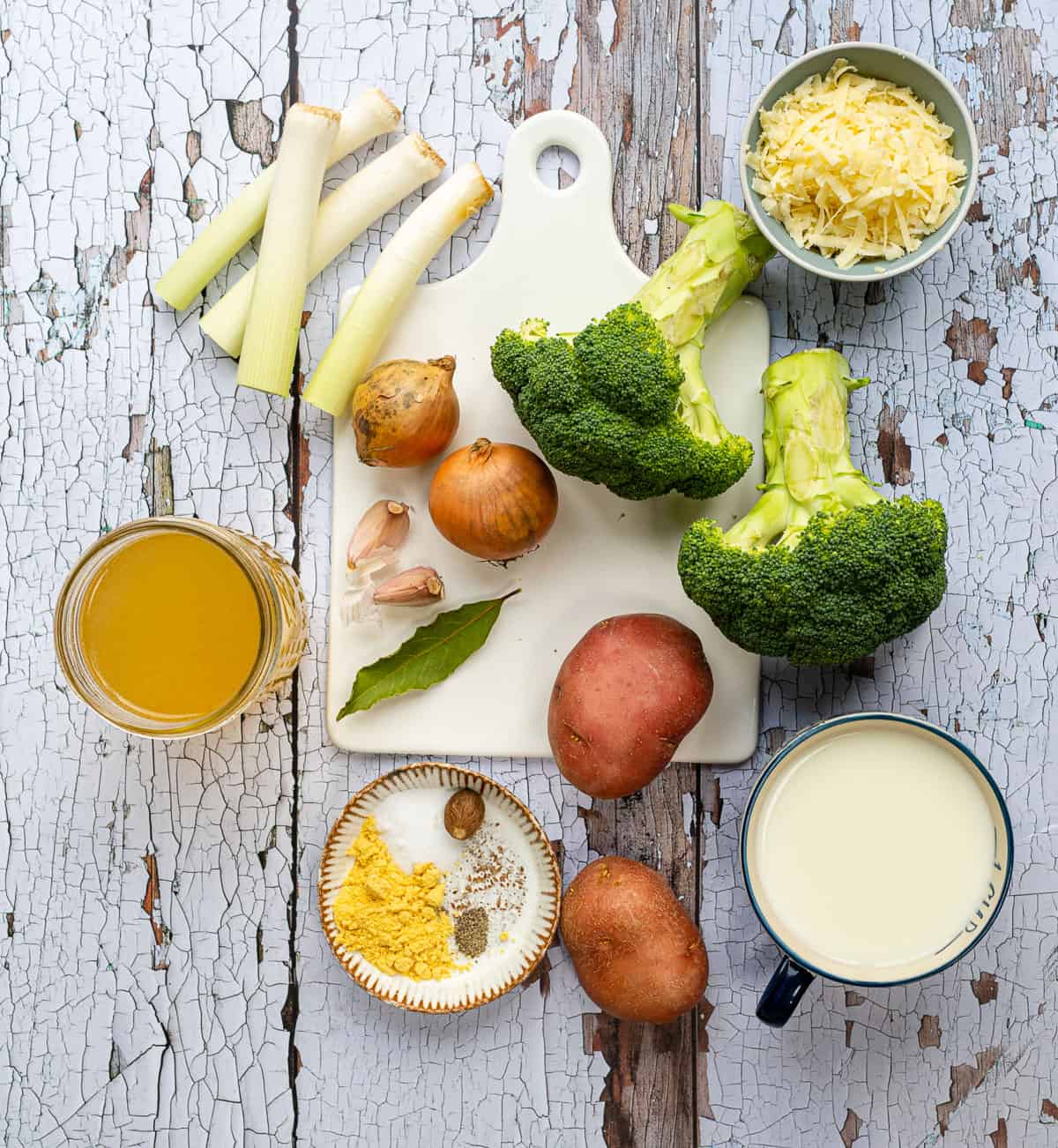 Ingredients in broccoli cheddar soup