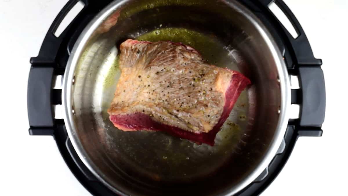 Searing brisket in an Instant Pot