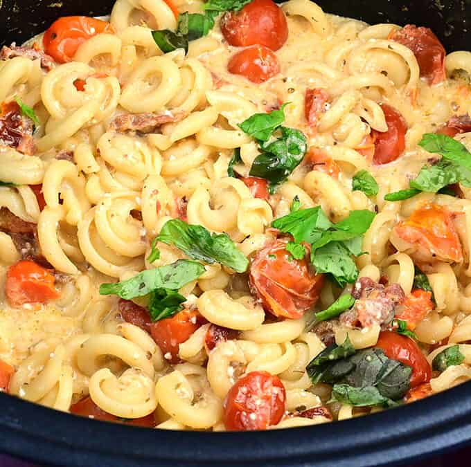 Baked Feta Pasta in Your Slow Cooker! Supergolden Bakes