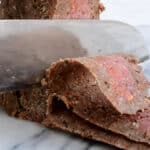 slicing doner meat