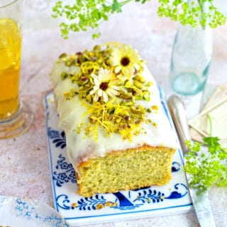 simple courgette cake with cream cheese glaze
