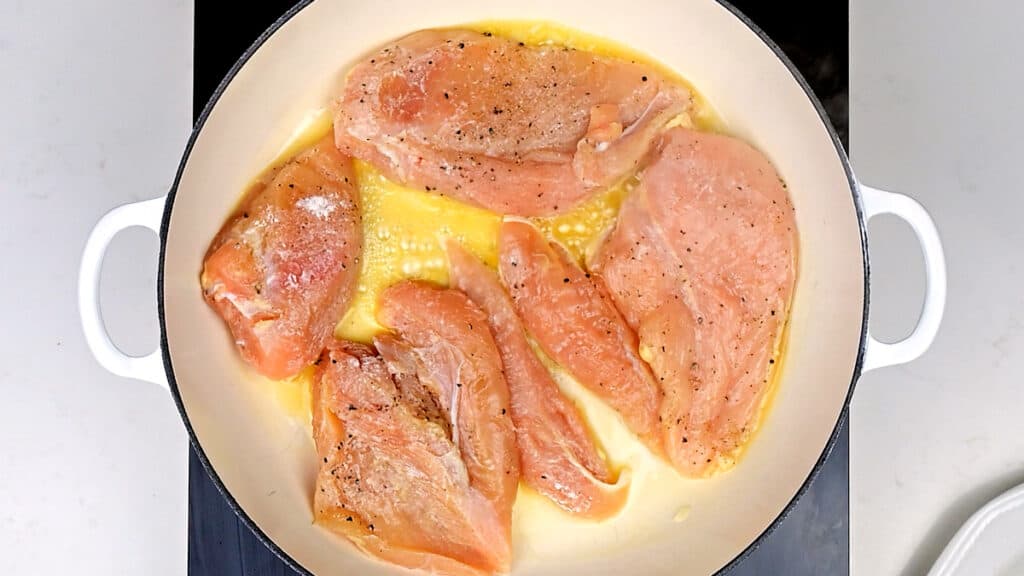 pan frying chicken breasts in butter