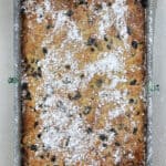 Dustting Stollen with icing sugar