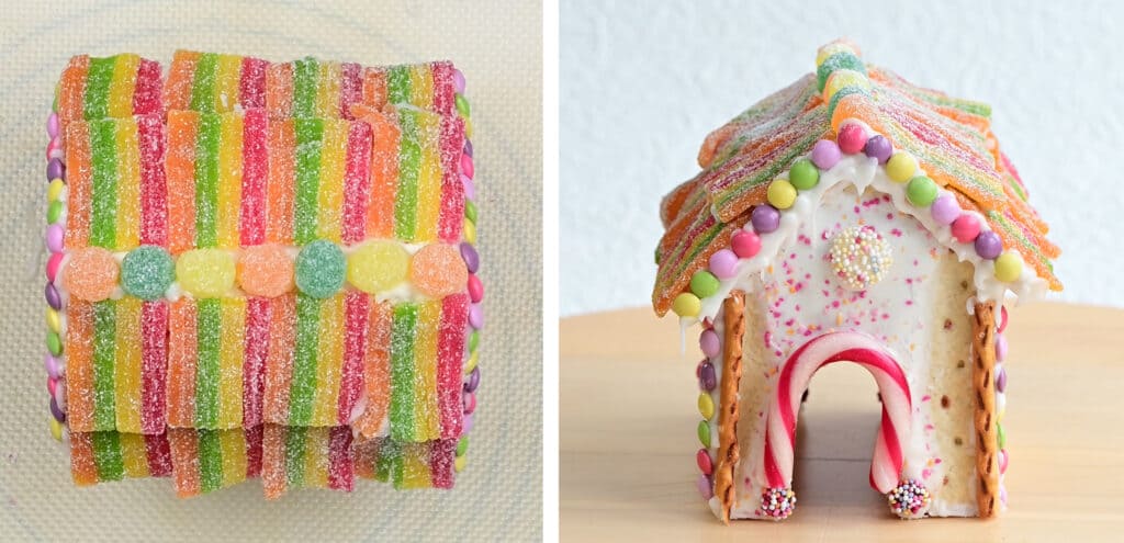 Pop tart gingerbread house collage
